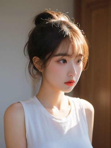 女人看淡一切释然：一幅宁静心海的画